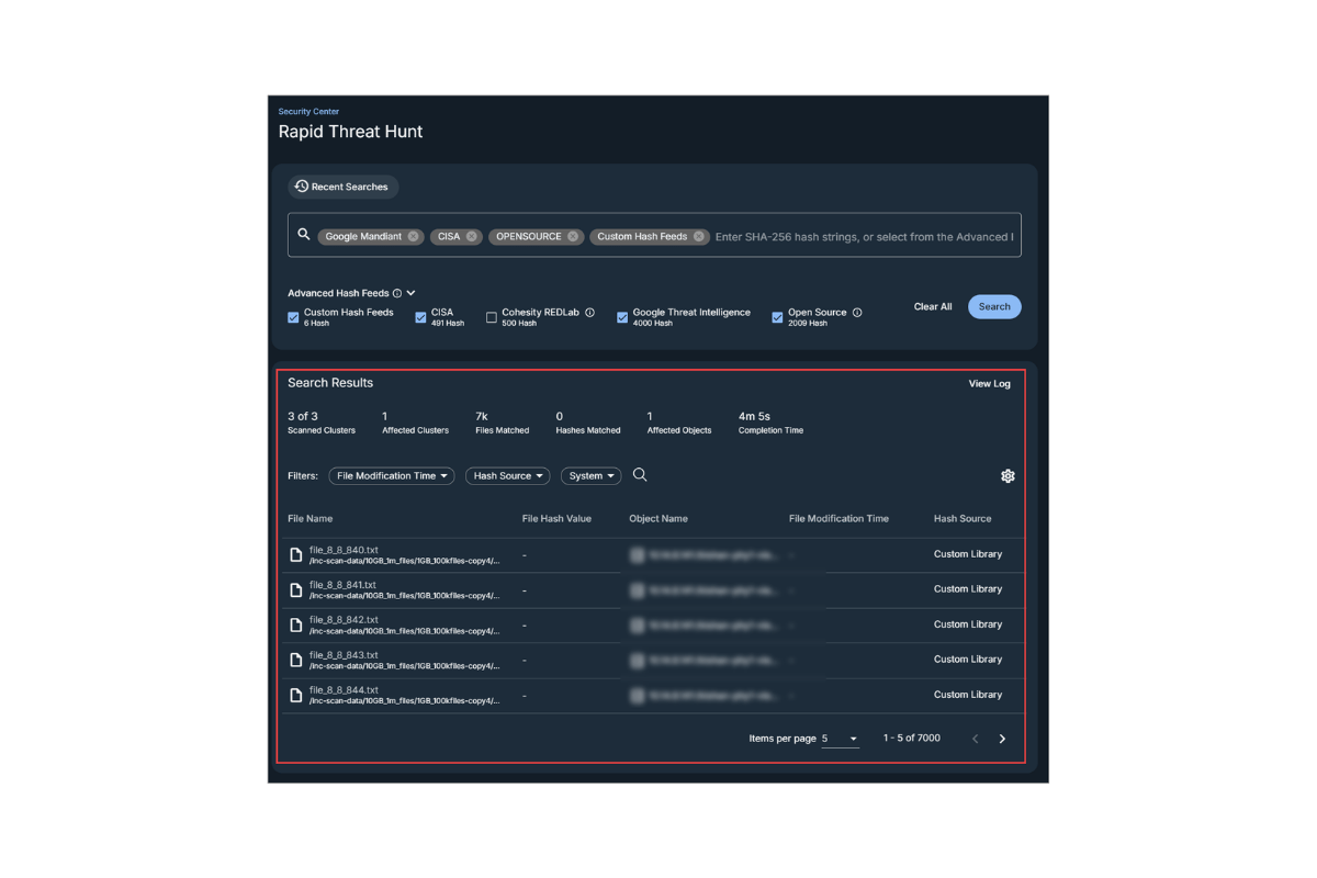Cohesity - Threat Protection