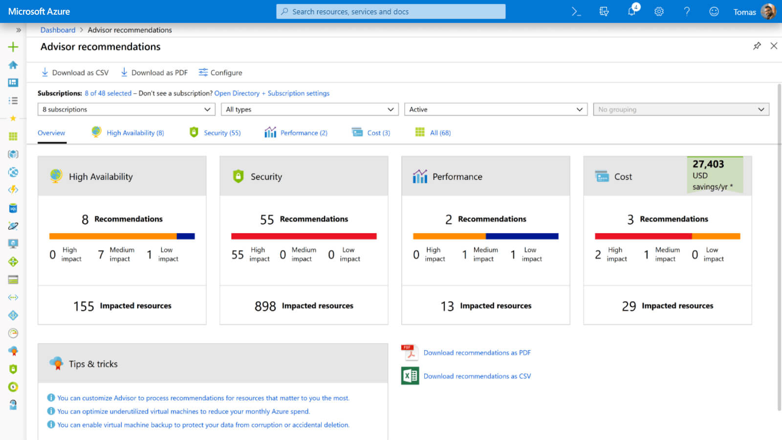 portal-advisor-recommendations